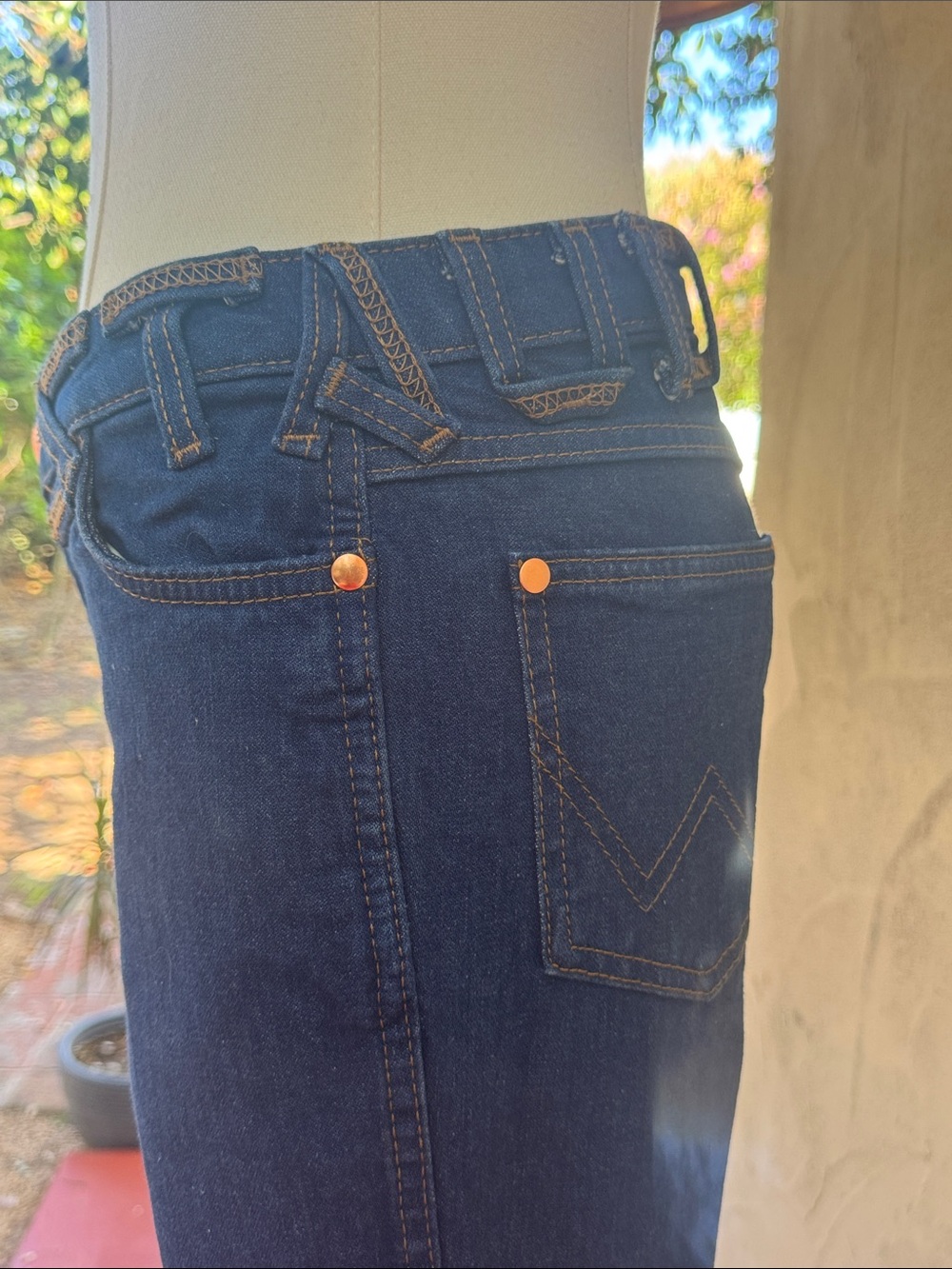 STAUD x Wrangler Denim The Bikini Jean Dark Rinse Size 25 X 34 - Picture 11 of 16
